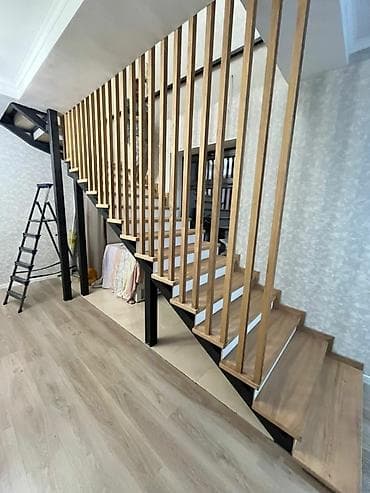 Лестницы и комплектующие на заказ: Металлическая лестница Для дома, Форма лестницы: Прямая — 3