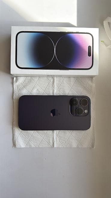 ipad 11 pro: IPhone 14 Pro, Б/у, 256 ГБ, Deep Purple, Кабель, Коробка, 80 % — 1