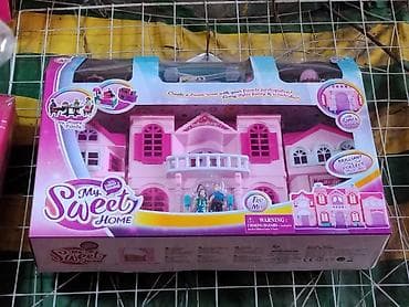 Игрушки: Игровой набор «My Sweet Home» — розовый кукольный дом с подсветкой и — 1