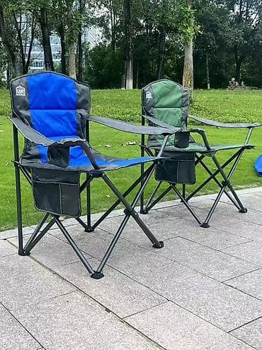 складной стулья: Походный складной стул, Другой материал, цвет - Синий — 1