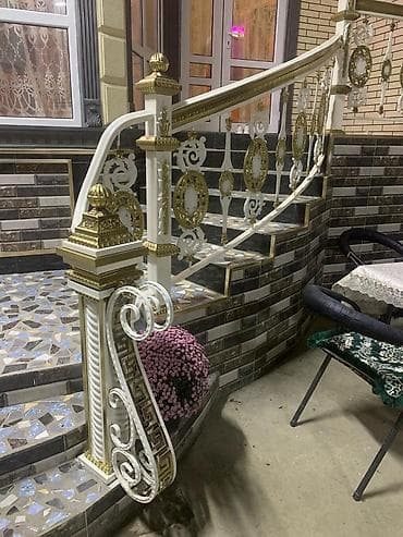 перила железные: Готовые перила, Материал: Кованное железо, Для лестницы — 3