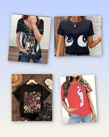 Футболка, Оверсайз, Китай, Полиэстер, Новый, M