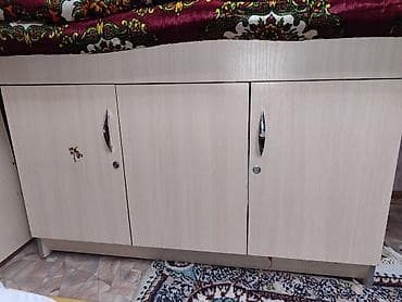 Кийим үчүн комоддор: Кийим үчүн комод, Күзгүсүз, ЛДСП, түсү - Саргыч боз — 1