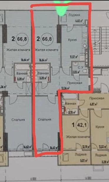 Продажа квартир: 2 комнаты, 67 м², Элитка, 9 этаж, Евроремонт — 3
