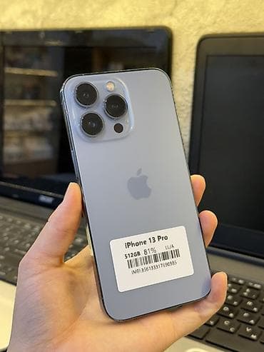 honor 90 pro: IPhone 13 Pro, Б/у, 512 ГБ, Sierra Blue, Зарядное устройство, Защитное стекло, Чехол, В рассрочку, 81 % — 1