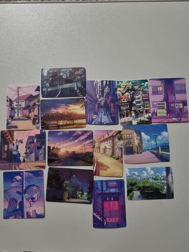 наклейка на банковскую карту: Продаю набор аниме-карточек с красивыми артами городских пейзажей — 2