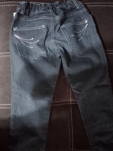 5 лет: Джинсы и брюки, цвет - Черный, Новый — 4