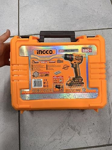 без двиготеля: Аккумуляторная бесщёточная дрель-шуруповёрт INGCO CDLI205062 в кейсе — 1