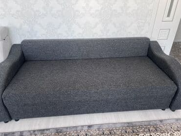 ростовая мишка: Компактный прямой диван в современном стиле. - Обивка: плотная — 1