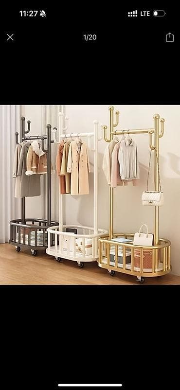 shoe rack: Мобильная напольная вешалка-органайзер с корзиной-основанием От 1250 — 1