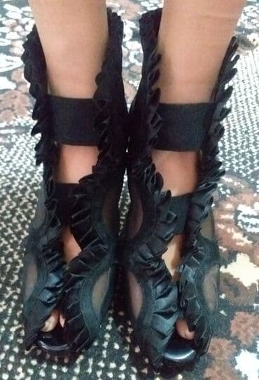 белорусская обувь для проблемных ног бишкек: Открытые женские ботильоны на каблуке. - Цвет: черный - Материалы — 4