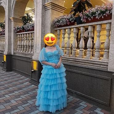 свадебный платья: Вечернее платье, Пышное, Длинная модель, Фатин, С рукавами, Корсет, M — 3