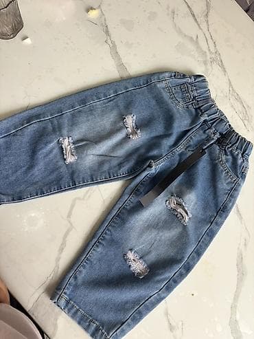 теплые джинсы: Джинсы и брюки, цвет - Голубой — 1