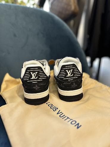 louis: Кроссовки Louis Vuitton Trainer Low, черно-белая расцветка. - — 4