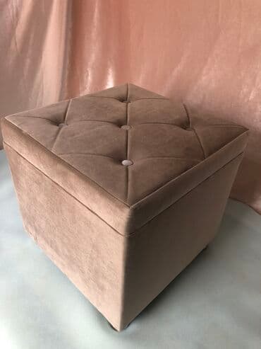 маленький мишка: Пуфик коричневые с пуговицами — 1