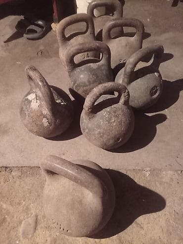 Кышкы спорт: Гирьки для силовых тренировок, классическая форма с широкой ручкой — 1