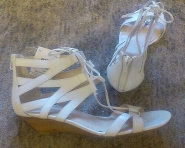 Новые босаножки Nine West на танкетке, кожа, размер  на 39-39.5 цена 3
