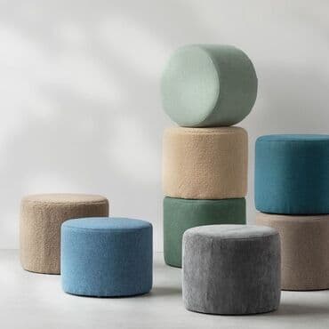наполнители для пуфиков: Пуфы-цилиндры в современном минималистичном стиле - Форма: круглая — 1
