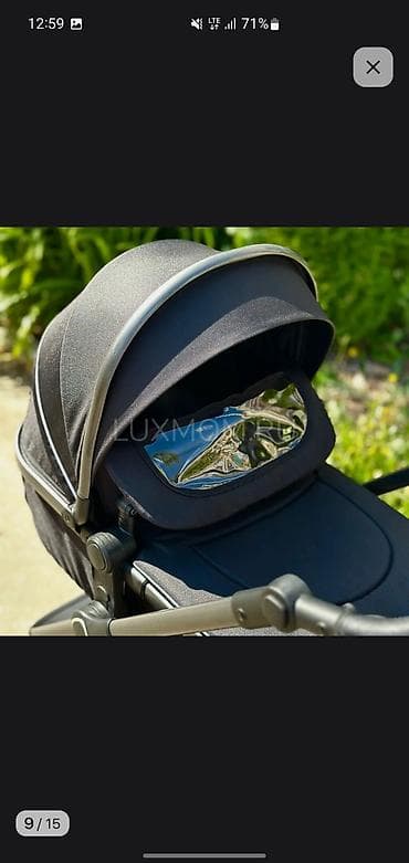 new lux: Коляска, Другой бренд, цвет - Черный, Б/у, Самовывоз — 2