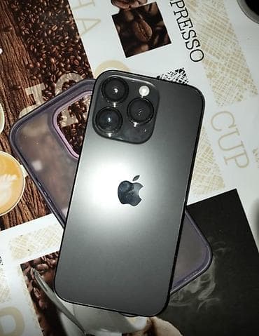 iphone mini: IPhone 14 Pro, Б/у, 128 ГБ, Черный, Защитное стекло, 100 % — 3