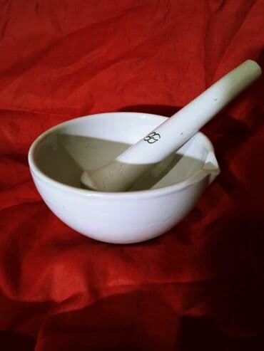 Ступа с пестиком СССР. Новая. Фарфоровая .Дфз ( дмитровский фарфоровый