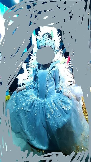 Платья: Детское платье, цвет - Серебристый, Новый — 8