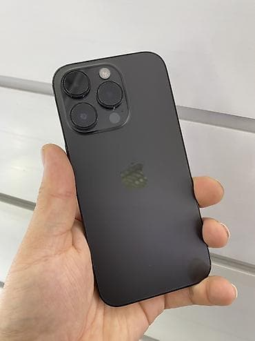 IPhone 14 Pro, Б/у, 128 ГБ, Черный, Защитное стекло, Чехол