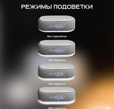 микроклимат: Настольные часы с беспроводной зарядкой New Smart Настольные часы с — 4