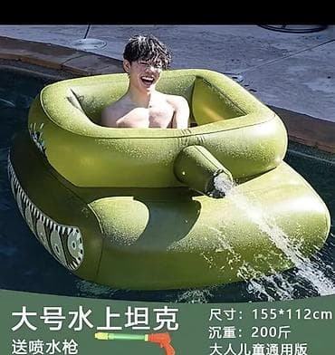 воздушный бассейн: Надувное кресло, Б/у, Платная доставка, цвет - Зеленый — 1