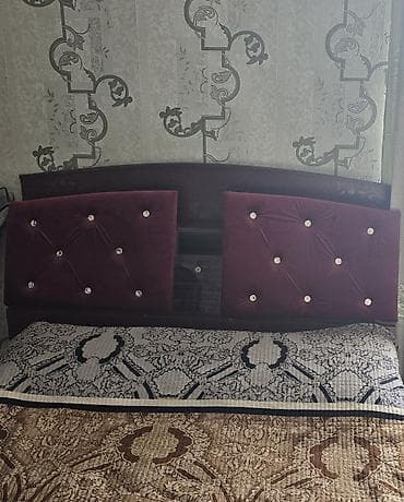 Гарнитуры для зала: Спальный гарнитур, Б/у, Двуспальная кровать, Кыргызстан, Самовывоз, цвет - Коричневый — 3