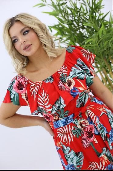 красные джинсы: Сарафан . Штапель. Размеры: 54 56 — 1