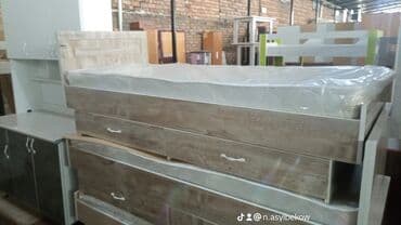 кровать двуспальная с ящиками: Односпальная кровать, Новый, С матрасом, длина - 190 см — 14