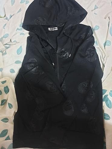 длинные худи: Мужская толстовка, XL, Новый, цвет - Черный, Самовывоз — 3