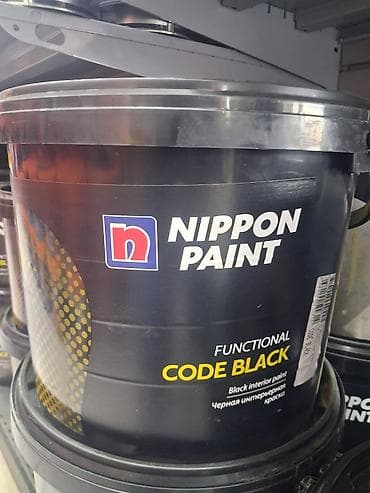черный фон: Nippon Paint Functional Code Black — черная интерьерная краска. - — 1
