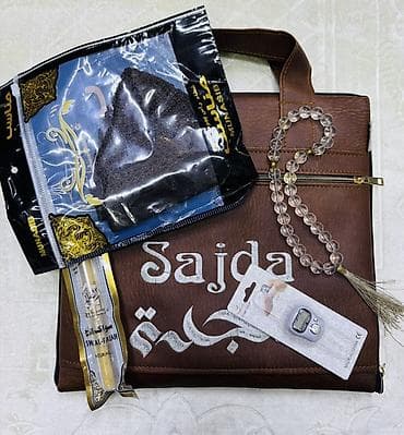 белый ковер: Жайнамаз, Новый, Подарочный, цвет - Коричневый — 3