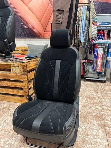 купить чехлы на сиденья авто: Чехлы Экокожа, С подушкой, цвет - Черный, Hyundai, Новый, Самовывоз — 4