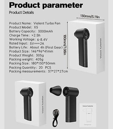 Отопительные приборы: Вентилятор Портативный — 4