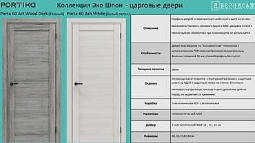 mdf: Межкомнатная дверь, Новый, Глухие, Одностворчатая, Деревянная, Распашная, Хайтек, цвет - Белый — 1
