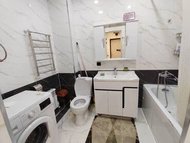 суточный квартира бишкек парк: 2 комнаты, Душевая кабина, Постельное белье, Кондиционер — 5