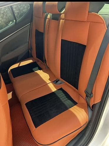Чехлы Экокожа, С подушкой, цвет - Оранжевый, Hyundai, Б/у, Самовывоз, Платная доставка
