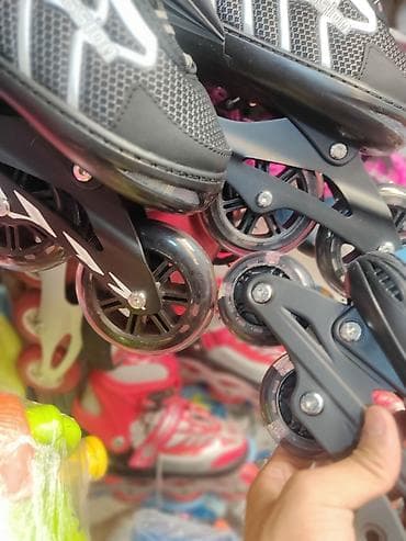 фигурные коньки: Новые ролики скоростные С огромными колесами Для взрослых Размер — 3