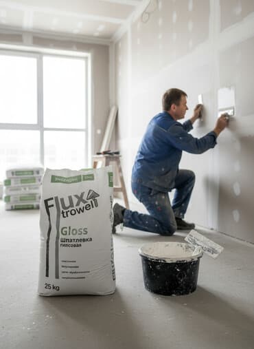 гипсовая лепка: Гипсовая шпатлевка Flux Trowell Gloss в мешках по 25 кг. Пластичная — 1