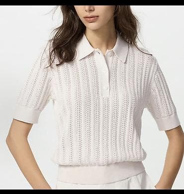 Блузки: Блузка, Классическая модель, Трикотаж, Однотонный — 1