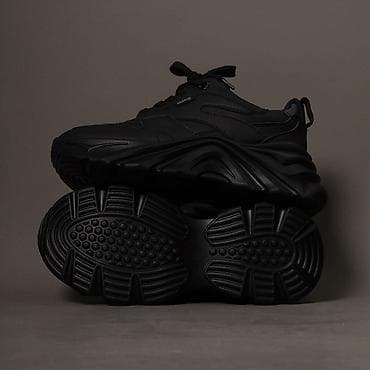 Босоножки, сандалии, шлепанцы: Кроссовки женские MUSTANG полностью черные, с массивной подошвой - — 3