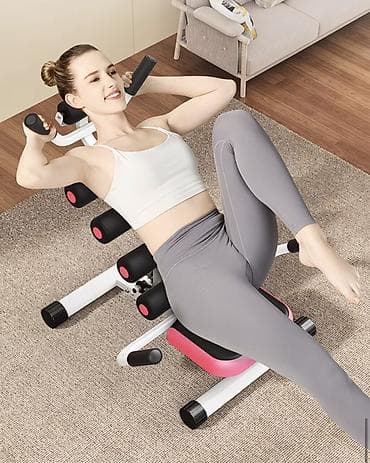 Спорт и отдых: Домашний тренажёр для пресса и спины с мультироликами Грузоподьемность — 5