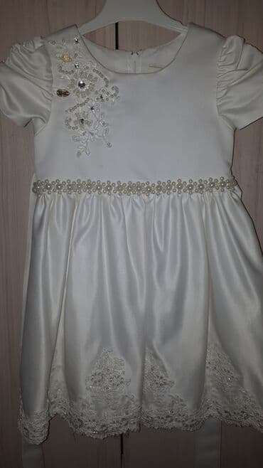 платье дордой: Детское платье, цвет - Айвори, Б/у — 1