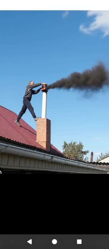 Трубочист Чистка дымохода .Чистка дымоходов. Мор тазалайбыз . Любой
