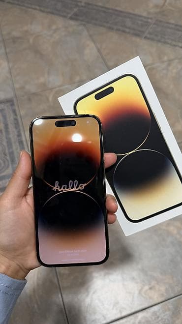 macbook pro 14 m2: IPhone 14 Pro, Б/у, 256 ГБ, Золотой, Коробка, 85 % — 4