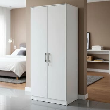 гардеробный шкаф для одежды: Шкаф распашной Феликс F002 – двухдверный (Белый) Шкаф платяной — 1