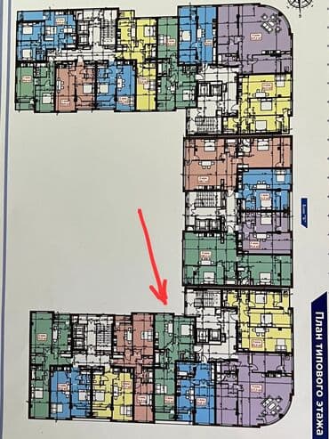 продажа квартиры джал: 2 комнаты, 55 м², Элитка, 6 этаж — 4